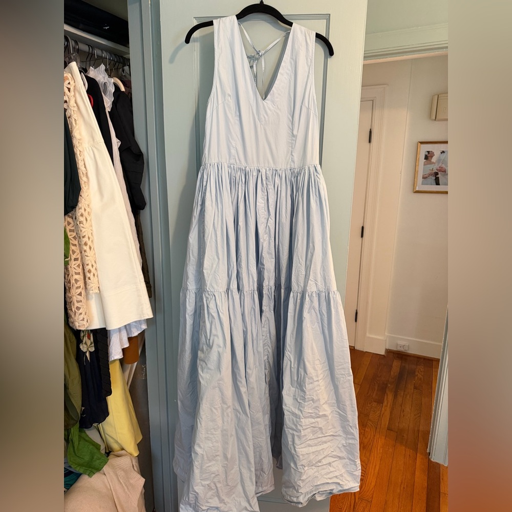 Blue Tiered Maxi Dress - Picture 5 of 5